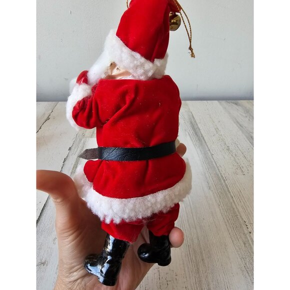 Vintage Santa stocking bag ornament decor Xmas tree velvet felt - Picture 5 of 9